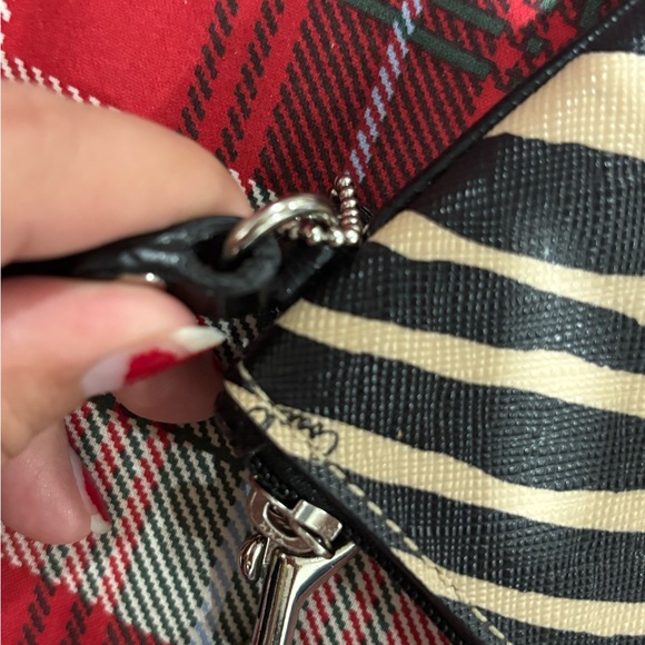 Coach Zebra Stripe Black and Tan Wristlet - Picture 8 of 9